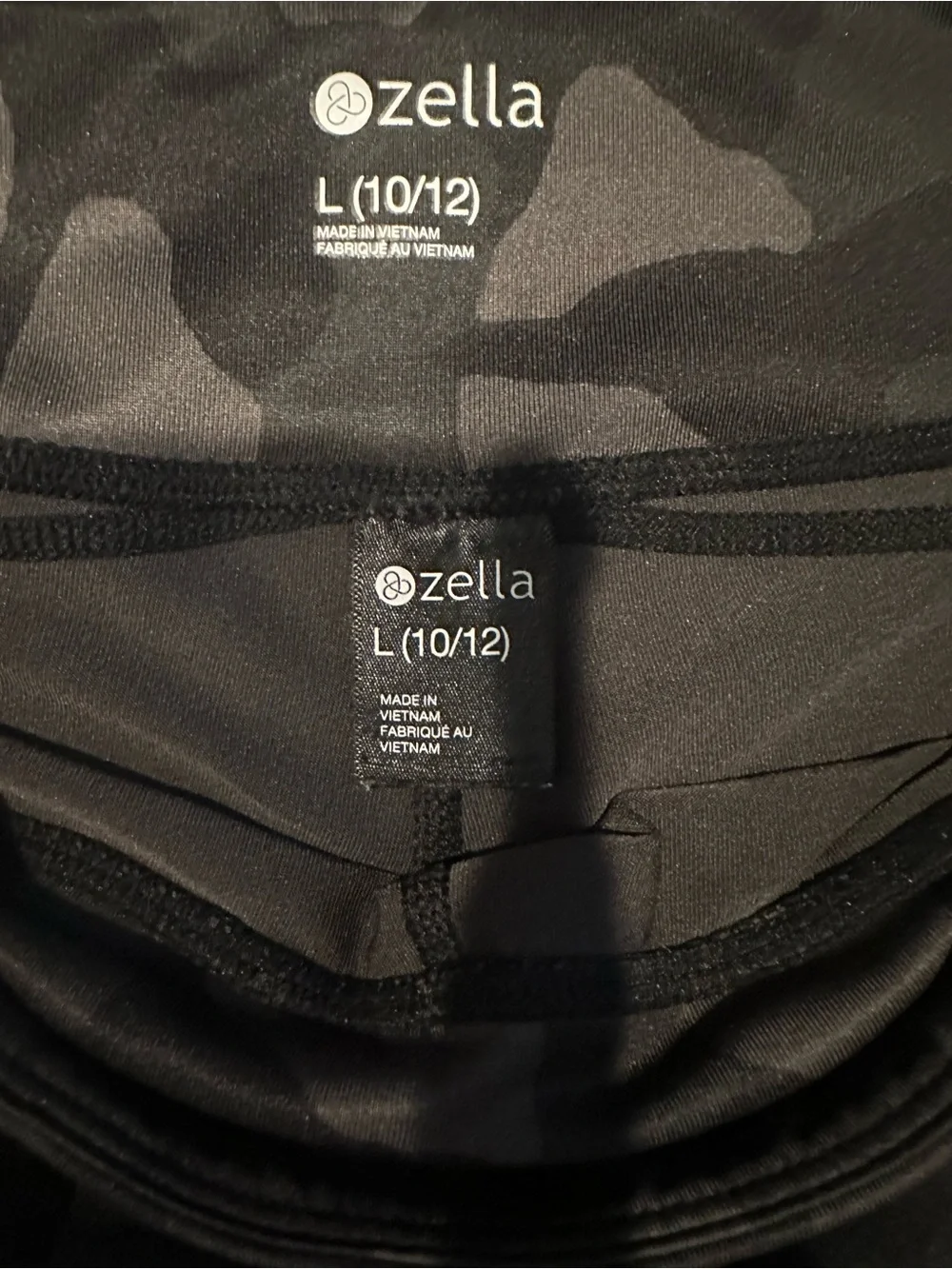 Zella Black & Gray Camo Leggings for Kids